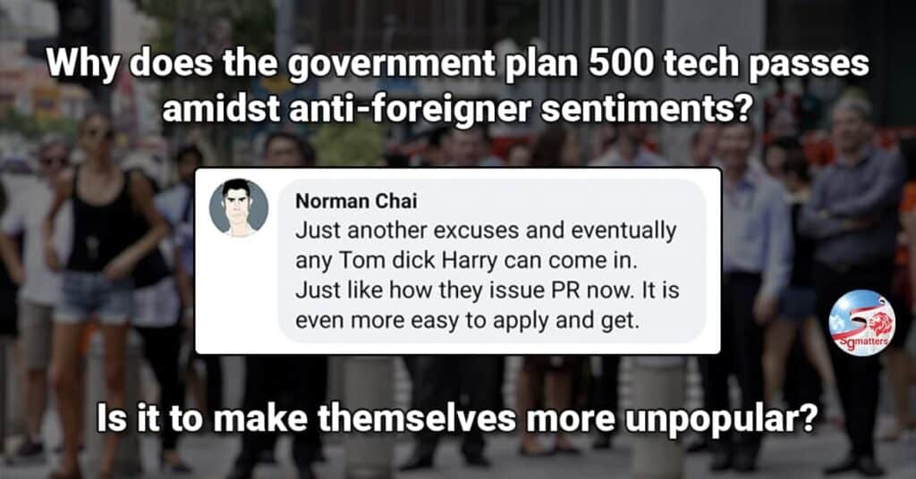 anti-foreigner sentiments Tech.Pass EDB MOM