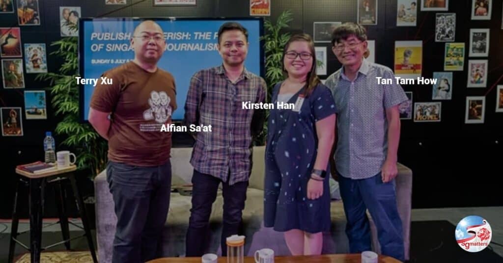 Kirsten Han, Terry Xu, Alfian Sa'at, Tan Tarn How