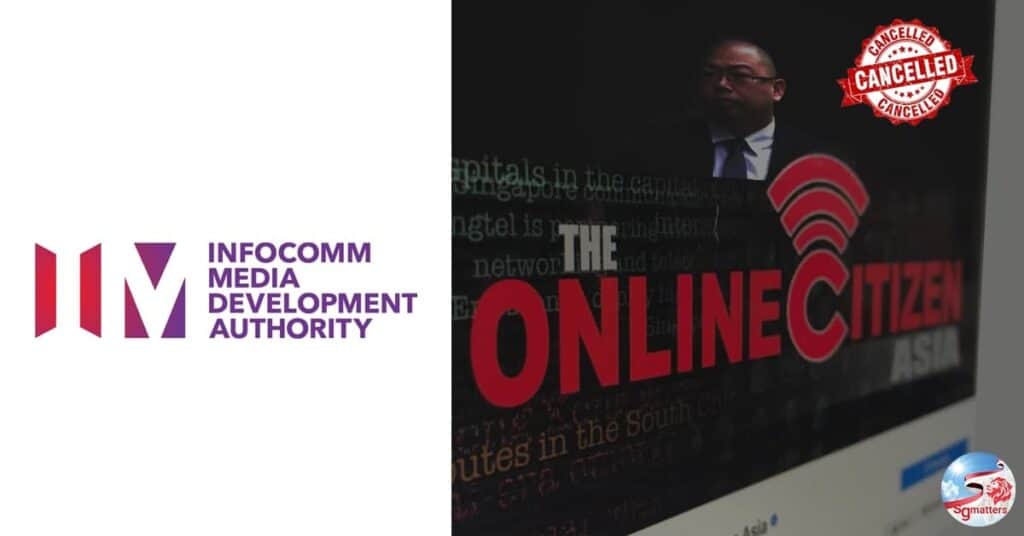 IMDA cancels The Online Citizen Pte Ltd Class Licence