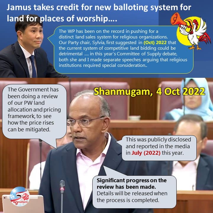jamus lim unabashedly claims credit for revised policies for allocating land to places of worship