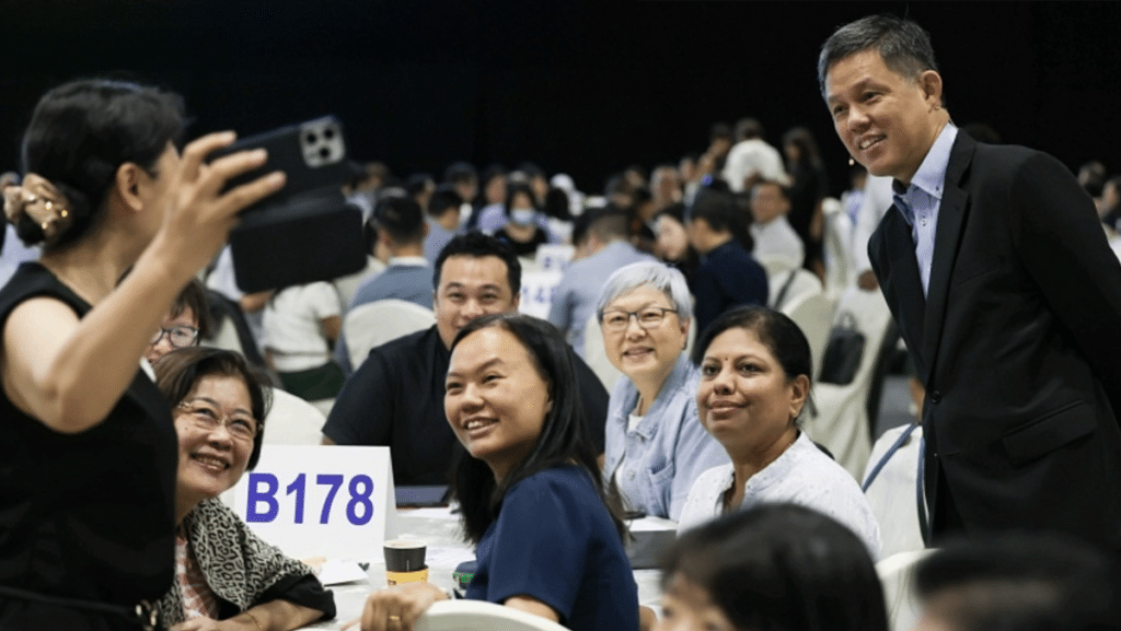 Education Minister Chan Chun Sing (right) announced the new guidelines at the MOE Schools Work Plan Seminar on Sept 18.